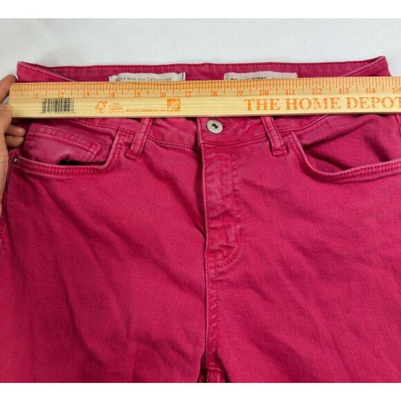 Anthropologie Pilcro Letterpress Jeans Womens Sz 30 Dark Pink Skinny Fuschia - Picture 8 of 9